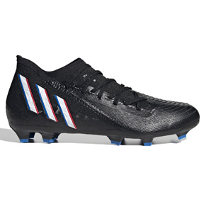 adidas Predator Edge.3 FG Soccer Shoes (Black/White/Vivid Red)