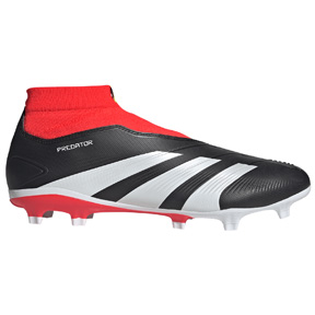 adidas  Predator 24 League Hi Laceless LL FG (Black/White/Red)