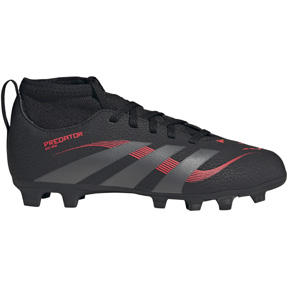 adidas Youth   Predator Club Sock FG Soccer Shoes (Black/Red)