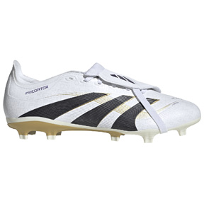 adidas  Predator  League FT FG Soccer Shoes (White/Black/Gold)