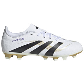 adidas Youth  Predator Club FG Soccer Shoes (White/Black/Gold)