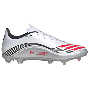 adidas  Messi  F50  League FG Soccer Shoes (White/Lucid Red)
