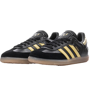 adidas Youth  Messi Samba Indoor Soccer Shoes (Black/Gold)