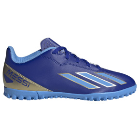 adidas Youth  Messi X Crazyfast Club Turf (Blue/White/Gold)
