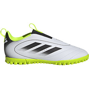 adidas Youth  Goletto IX Laceless Turf Shoes (White/Black/Lemon)