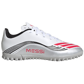 adidas Youth  Messi   F50 Club Turf Shoes (White/Lucid Red)