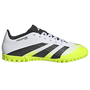 adidas  Predator Club Turf Soccer Shoes (White/Black/Lemon)