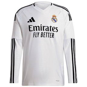adidas Real Madrid Long Sleeve Soccer Jersey (Home 24/25)