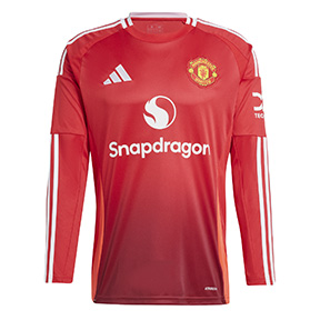 adidas Manchester United Long Sleeve Soccer Jersey (Home 24/25)