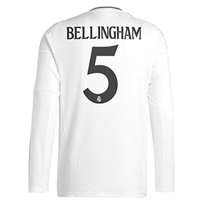 adidas Real Madrid Bellingham #5 Long Sleeve Jersey (Home 24/25)