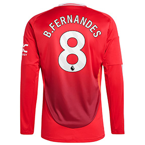 adidas Manchester United Fernandes #8 LS Jersey (Home 24/25)