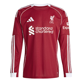 adidas  Liverpool  Long Sleeve Soccer Jersey (Home 25/26)