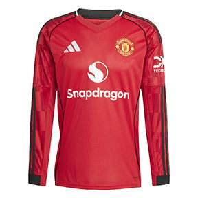 adidas  Manchester United Long Sleeve  Soccer Jersey (Home 25/26)