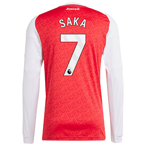 adidas  Arsenal Saka #7  Long Sleeve Soccer Jersey (Home 25/26)