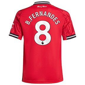 adidas Youth  Manchester United Fernandes #8 Jersey (Home 25/26)