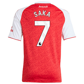 adidas Youth  Arsenal Saka #7 Soccer Jersey (Home 25/26)