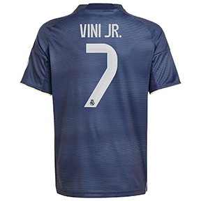 adidas Youth  Real Madrid Vini Jr. #7  Soccer Jersey (Away 25/26)