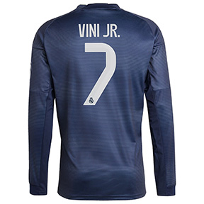 adidas  Real Madrid Vini Jr. #7  Long Sleeve Soccer Jersey (Away 25/26)