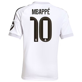 adidas Youth  Real Madrid Mbappe #10  Soccer Jersey (Home 25/26)