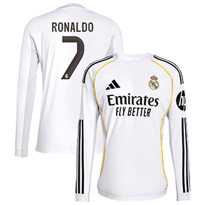 adidas  Real Madrid Ronaldo #7 Long Sleeve Jersey (Home 25/26)