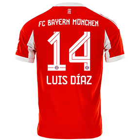 adidas  Bayern Munich Diaz #14  Soccer Jersey (Home 25/26)