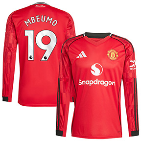 adidas  Manchester United Mbeumo #19 LS Jersey (Home 25/26)