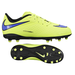 Nike Youth HyperVenom Phelon FG Soccer Shoes (Volt/Black)