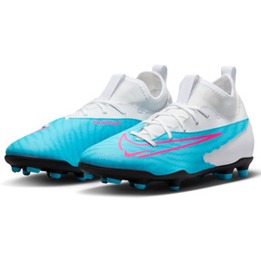 Nike Youth Phantom GX Club DF FG Shoes (Blue/White/Pink)