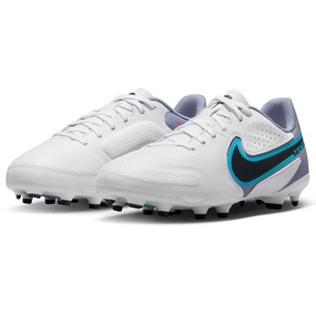 Nike Youth Tiempo Legend 9 Academy FG Shoes (White/Pink/Blue)