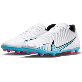 Nike Mercurial Vapor 15 Club FG Soccer Shoes (White/Blue/Pink)