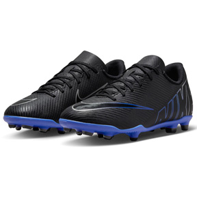 Nike Youth Mercurial Vapor 15 Club FG Shoes (Black/Chrome/Royal)
