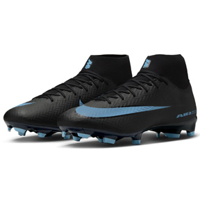 Nike    Zoom  Mercurial Superfly 10 Academy FG (Black/Ice Blue)