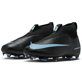 Nike Youth   Zoom Mercurial Superfly  10 Academy FG (Black/Ice Blue)
