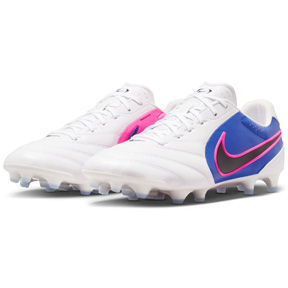 Nike  Tiempo Ligera Pro FG Soccer Shoes (White/Blue/Pink)