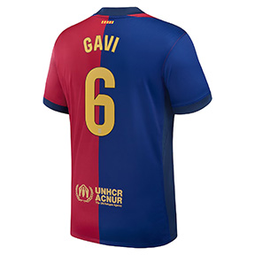 Nike Youth Barcelona Gavi #6 Soccer Jersey (Home 24/25)