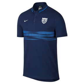 Nike USA Authentic League Soccer Polo (Loyal Blue/White)