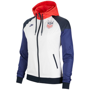 Nike Womens USA USWNT 4 Star Windrunner Jacket (White/Blue)