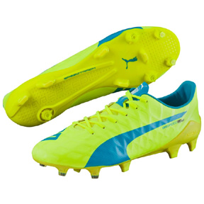 Puma  evoSpeed SL - S FG Soccer Shoes (Safety Yellow/Blue)