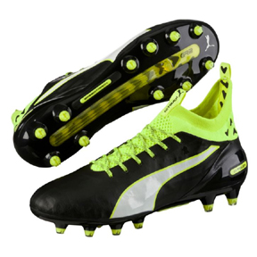 Puma  evoTOUCH Pro FG Soccer Shoes (Black/Safety Yellow)