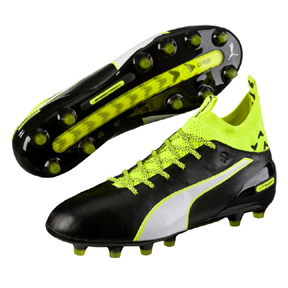 Puma  evoTOUCH 1 FG Soccer Shoes (Black/Safety Yellow)
