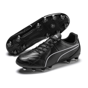 Puma King Hero FG Soccer Shoes (Black/White)