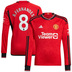 adidas Manchester United Fernandes #8 LS Jersey (Home 23/24)