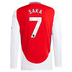adidas Arsenal Saka #7 Long Sleeve Jersey (Home 24/25)