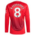 adidas Manchester United Fernandes #8 LS Jersey (Home 24/25)