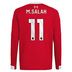 adidas Liverpool Salah #11 Long Sleeve Soccer Jersey (Home 25/26)