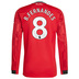 adidas Manchester United Fernandes #8 LS Jersey (Home 25/26)