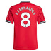 adidas Youth Manchester United Fernandes #8 Jersey (Home 25/26)