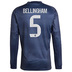 adidas Real Madrid Bellingham #5 Long Sleeve Jersey (Away 25/26)