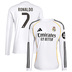 adidas Real Madrid Ronaldo #7 Long Sleeve Jersey (Home 25/26)